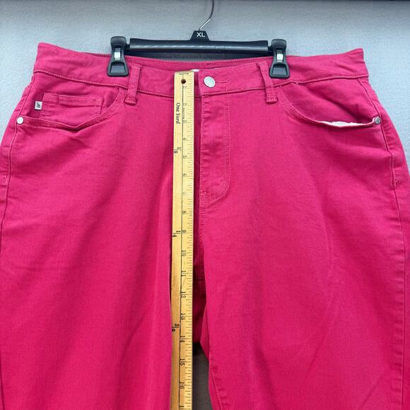 Judy Blue Jeans Women 18W Bright Pink Skinny Fit Summer Preppy Normcore - Picture 13 of 15